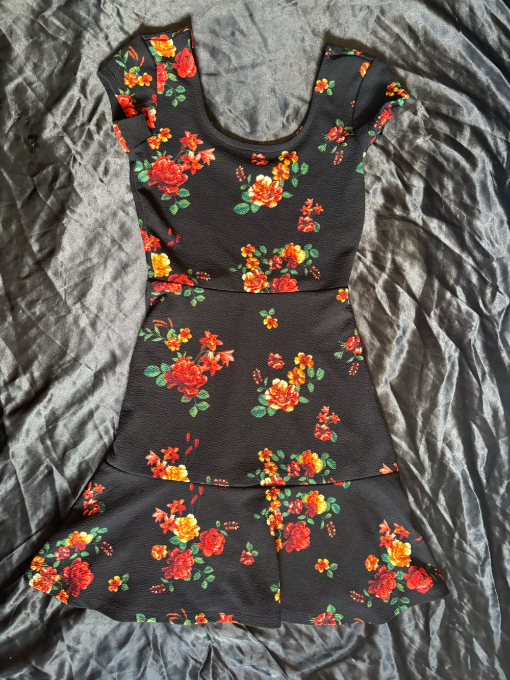 Black Flowy Floral Dress